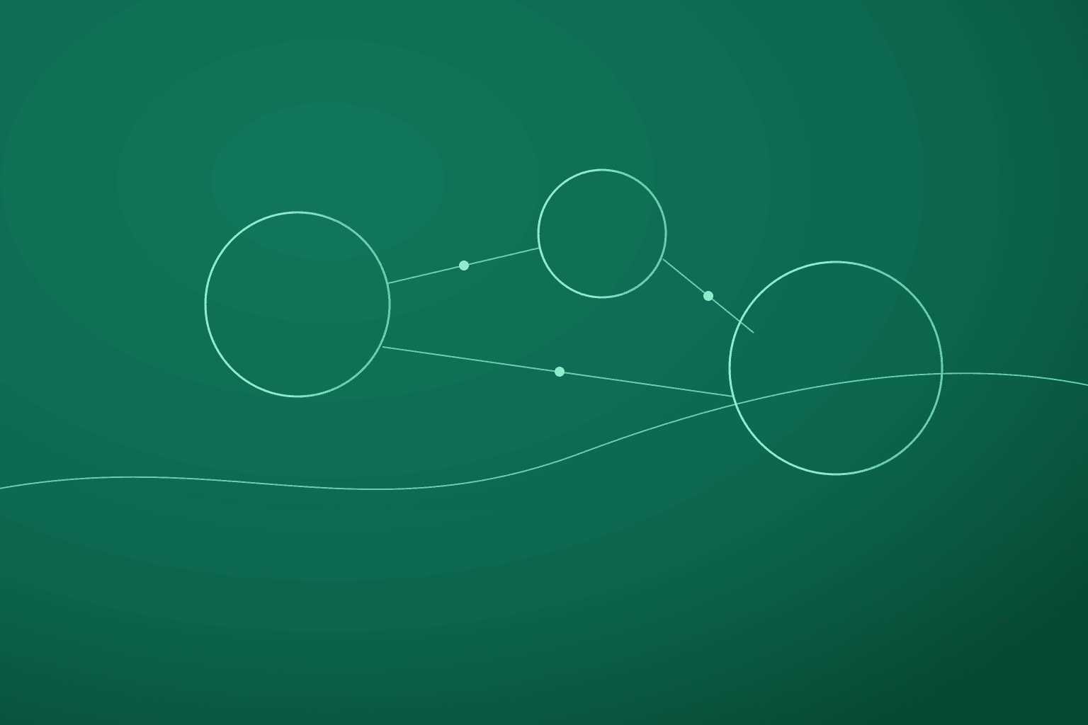 Abstrakte Grafik: vernetzte Knoten als Symbol für industrielle KI-Förderung
